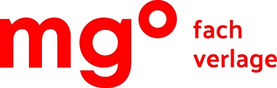 Das Logo der mgo fachverlage in rot