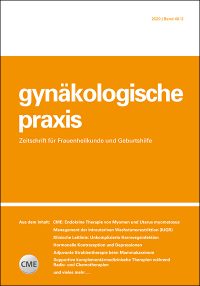 Cover der 'gynäkologische praxis': Zeitschrift für Frauenheilkunde und Geburtshilfe, orangefarbenes Design.